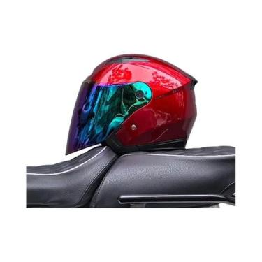 Imagem de Capacete De Motocicleta Unissex Com Lente Dupla Para Quatro Estações, 