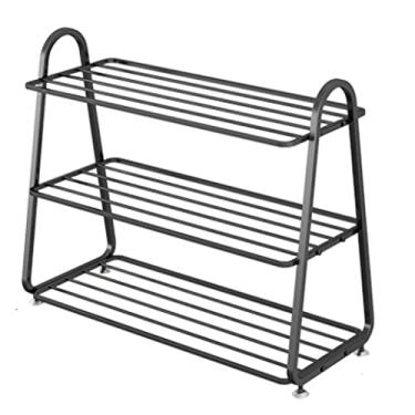 Imagem de Prateleira de sapato, organizador de sapato, suporte de sapato, prateleira de metal para armazenamento de sapatos de entrada, sala de estar, quarto, corredor, organizador de sapatos, suporte de