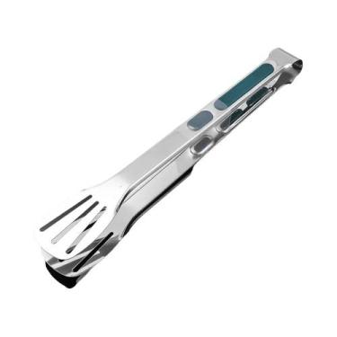 Imagem de Pinça De Churrasco Em Aço Inoxidável Antiderrapante Com Cabo De Silico