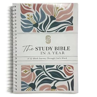 Imagem de A Bíblia em um ano: Guia de estudo bíblico espiral, plano de estudo de 52 semanas, um estudo de um ano para mulheres (B)