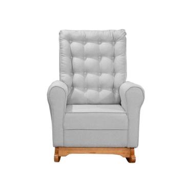 Imagem de Poltrona Para Amamentação Paris Linho Ds Home Linho Cinza