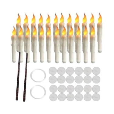 Imagem de Velas Flutuantes De Halloween Com Varinha Mágica LED Sem Chama, Operad