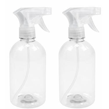 Imagem de Kit 2 Frascos Borrifador Pulverizador 500ml Spray Ou Jato (Transparente)