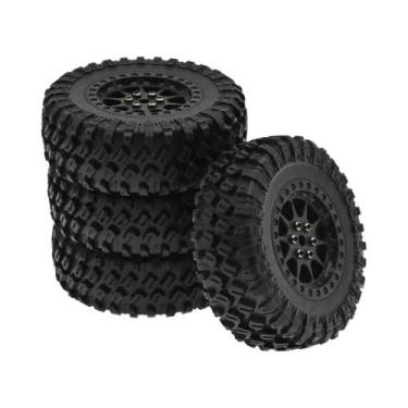 Imagem de Roda Com Pneu De 70mm Para Carros RC MN D90 MN98 MN99S MN82 WPL C14 C2