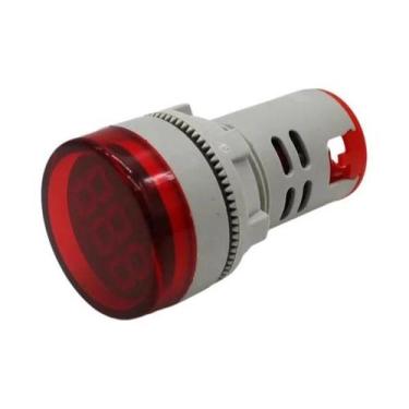 Imagem de Voltímetro Digital LED De 22mm 60V-500V Com Indicador De Corrente AC E