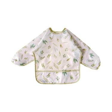 Imagem de Babadores Impermeáveis Para Bebês, Avental De Manga Longa Para Aliment