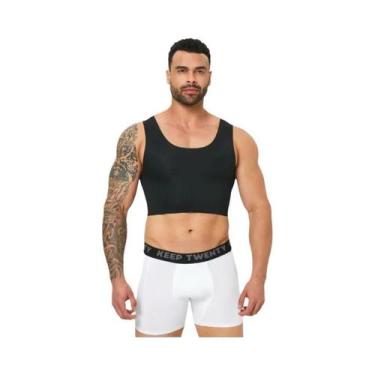 Imagem de Camiseta Modeladora Sem Costura Para Homens, Sem Mangas, Ajuste Slim, 