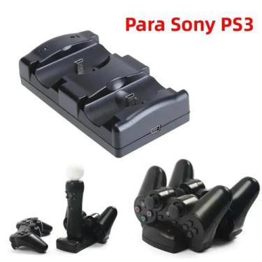 Imagem de Estação De Carregamento Vertical Dual USB Para Controle PS3 Move, Dock