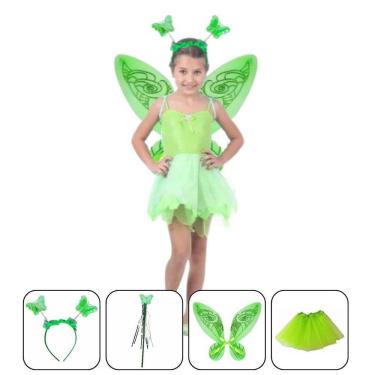 Imagem de Kit Fantasia Sininho Tinker Bell Infantil - 1 Unidade