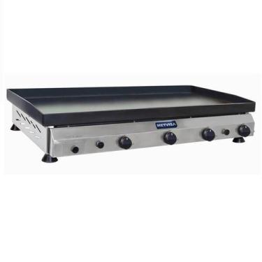 Imagem de Chapa de Lanche Profissional Metvisa 100 Cm a gás 4,25mm Espessura 4 Q