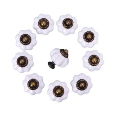 Imagem de 10 peças puxadores de porta de móveis vintage gaveta armário puxador a