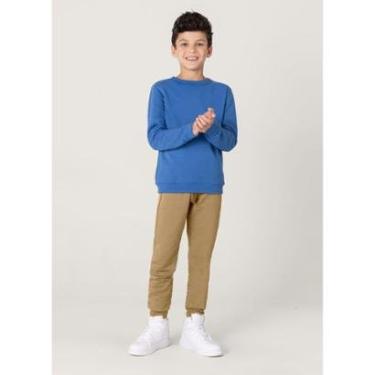 Imagem de Calça jogger básica infantil menino moletinho Brandili Verde-Masculino