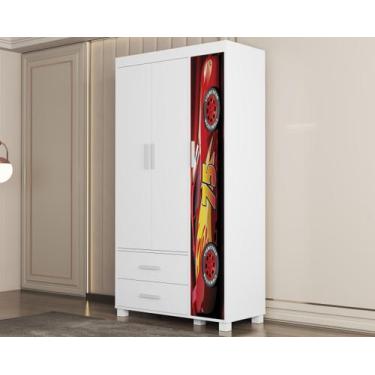 Imagem de Roupeiro Guarda Roupa 3 portas e 2 gavetas Livia Temática Infantil Com
