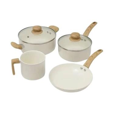 Imagem de Jogo de Panelas Revestimento Cerâmico Antiaderente 04 Peças - THIKA