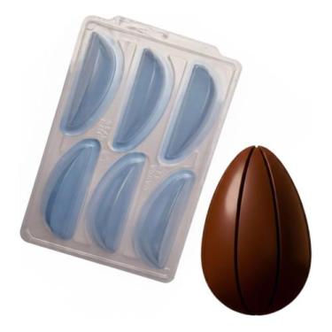 Imagem de Forma Molde Ovo De Páscoa Fatias Acetato Silicone Bwb Forma Viral Pasc