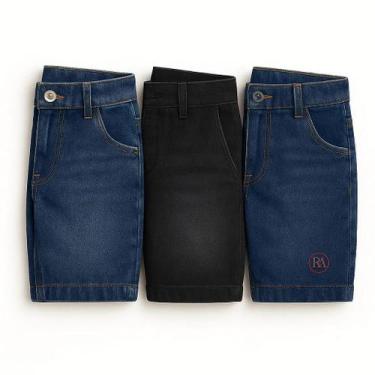 Imagem de Combo 2 Bermudas Masculinas Brim Jeans Barato Atacado Oferta - - Malay