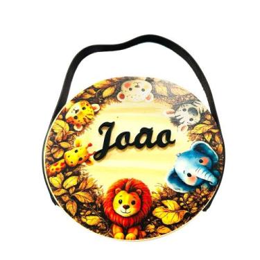 Imagem de Porta Maternidade Safari Infantil - Nome Personalizado - Drackma