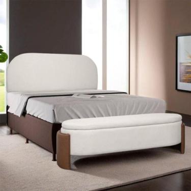 Imagem de Kit Cabeceira Calçadeira King Size Cama Box 195 Bouclê Facto - SOFA ST