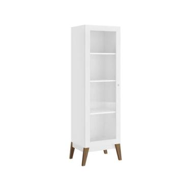 Imagem de Cristaleira com 1 Porta de Vidro GenialFlex - Branco, Branco