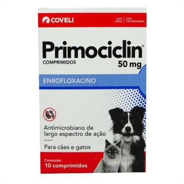 Imagem de Primociclin 50mg com 10 comp para cães e gatos coveli