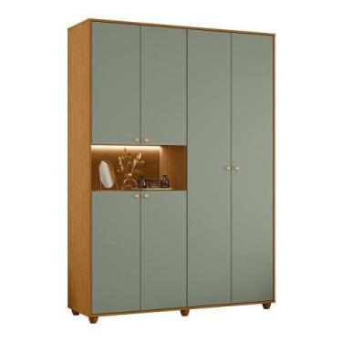 Imagem de Guarda Roupa Solteiro Vittoria 6 Portas e 2 Gavetas - Móveis Albatroz,