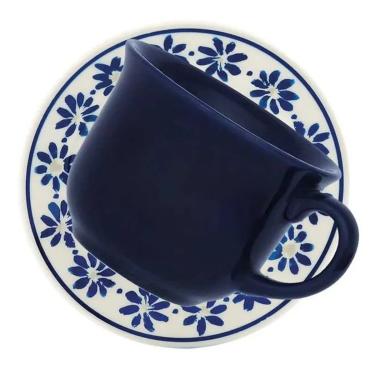 Imagem de Xícara de chá com Pires Donna Margaridas 200ml 1 Unidade - Biona 149858