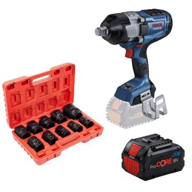 Imagem de Chave De Impacto Bosch 18V ¾ HC BITURBO 1600Nm, Bateria 8.0Ah e Soquet