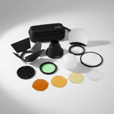 Imagem de Kit Godox Ak-r1 Para Flash Cabeça Redonda Round Head V1, H