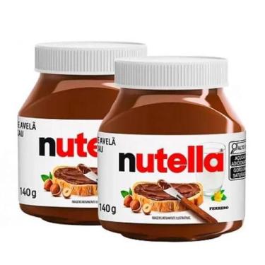 Imagem de Kit 2 Pote Creme de Avelã Com Cacau Nutella Ferrero 140g