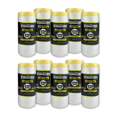 Imagem de Filme Plástico De Proteção Para Pintura Com Rolo 2,70m X 20m Protege F