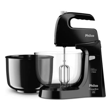 Imagem de Batedeira Crome Base Cristal Duo Turbo PHI-CROMEBASE-D-P 550W Preta Ph