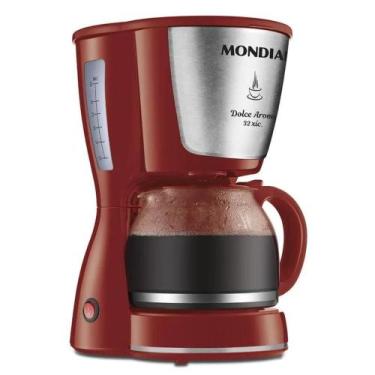 Imagem de Cafeteira Elétrica Mondial Dolce Arome Vermelho/Inox 800W 220V - C-32-
