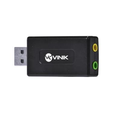 Imagem de Adaptador Placa De Som Usb 7.1 Canais Virtual Ausb71 - VINIK