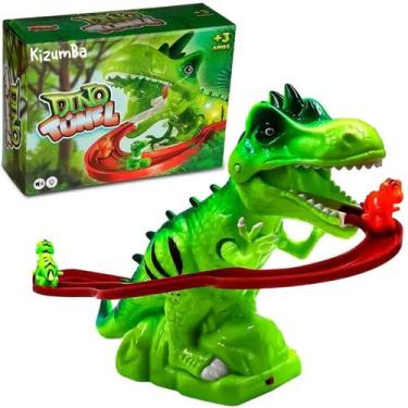 Imagem de Túnel Dinossauro Com Som E Luzes Brinquedo Infantil Pista Escorregador