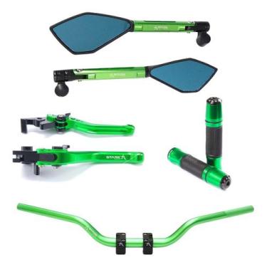 Imagem de Kit Guidão Naked Manopla Retrovisor Manete Cb250f Cb300 - Aolixin, Ver