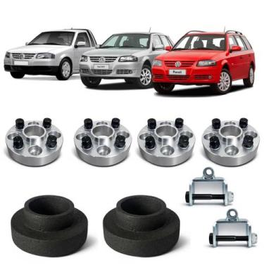 Imagem de Kit Completo Elevar Gol Parati Espaçador 32mm até G4 todos - Borfix