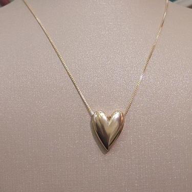 Imagem de Colar Com Coração Liso Folheado A Ouro - FAMA FOLHEADOS