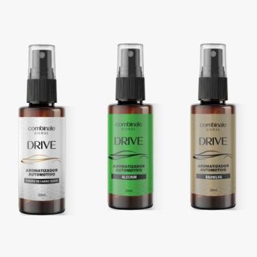 Imagem de Kit 03 Aromatizadores Automotivos Drive- Carro Novo, Alecrim e Baunilh