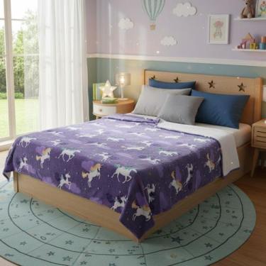 Imagem de Manta Cobertor Infantil Solteiro Brilha no Escuro 2m x 1.80m - Pirulit