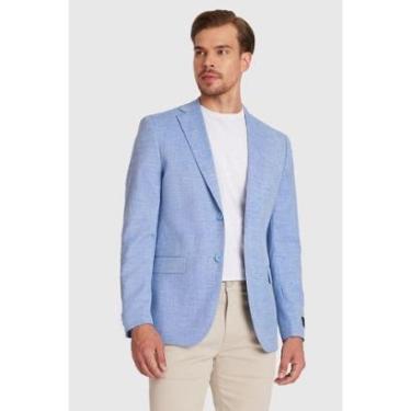 Imagem de Paleto Texturizado Super Slim Azul Claro-Masculino