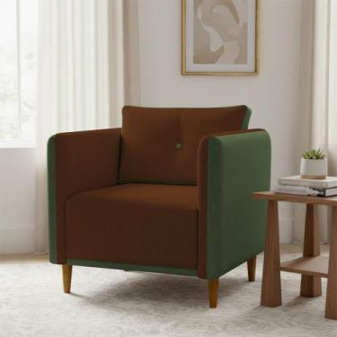 Imagem de Poltrona Decorativa Para Sala Recepção Consultório Aviv Luxo material 