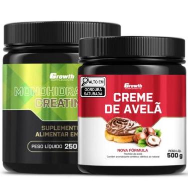 Imagem de Creatina Pura 250g Monohidratada + Creme Avelã 500g Growth