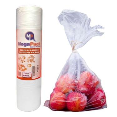 Imagem de Bobina Picotada 2,25kg Sacos Plásticos 40x60cm Resistente Versátil Fác