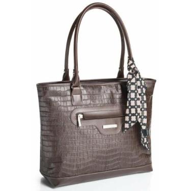 Imagem de Pasta Bolsa Marcella Notebook 15.6 Tiracolo Feminina Croco Viccina, Ma