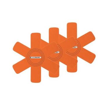 Imagem de CONJUNTO 3 PROTETORES ESTRELA LE CREUSET 38CM PARA PANELA EM FELTRO LARANJA 45901400900002