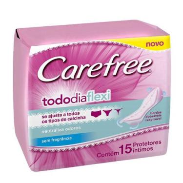 Imagem de Absorvente carefree flexi sem perfume - 15 unidades - Johnson johnson