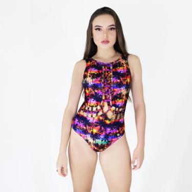 Imagem de Maio Body  Estampado - Le Forme, M, Estampa coqueiro