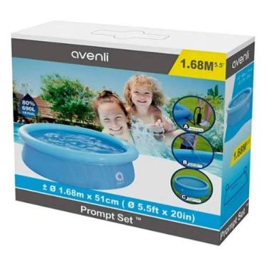 Imagem de Piscina Inflável 1000l Redonda 168cm X 51cm Avenli 12014 Cor Azul