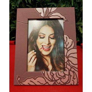 Imagem de Porta Retrato Floral Magenta - Via Decor