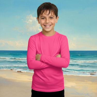 Imagem de Camisa Térmica Infantil Menino Manga Longa Proteção Solar Segunda Pele
